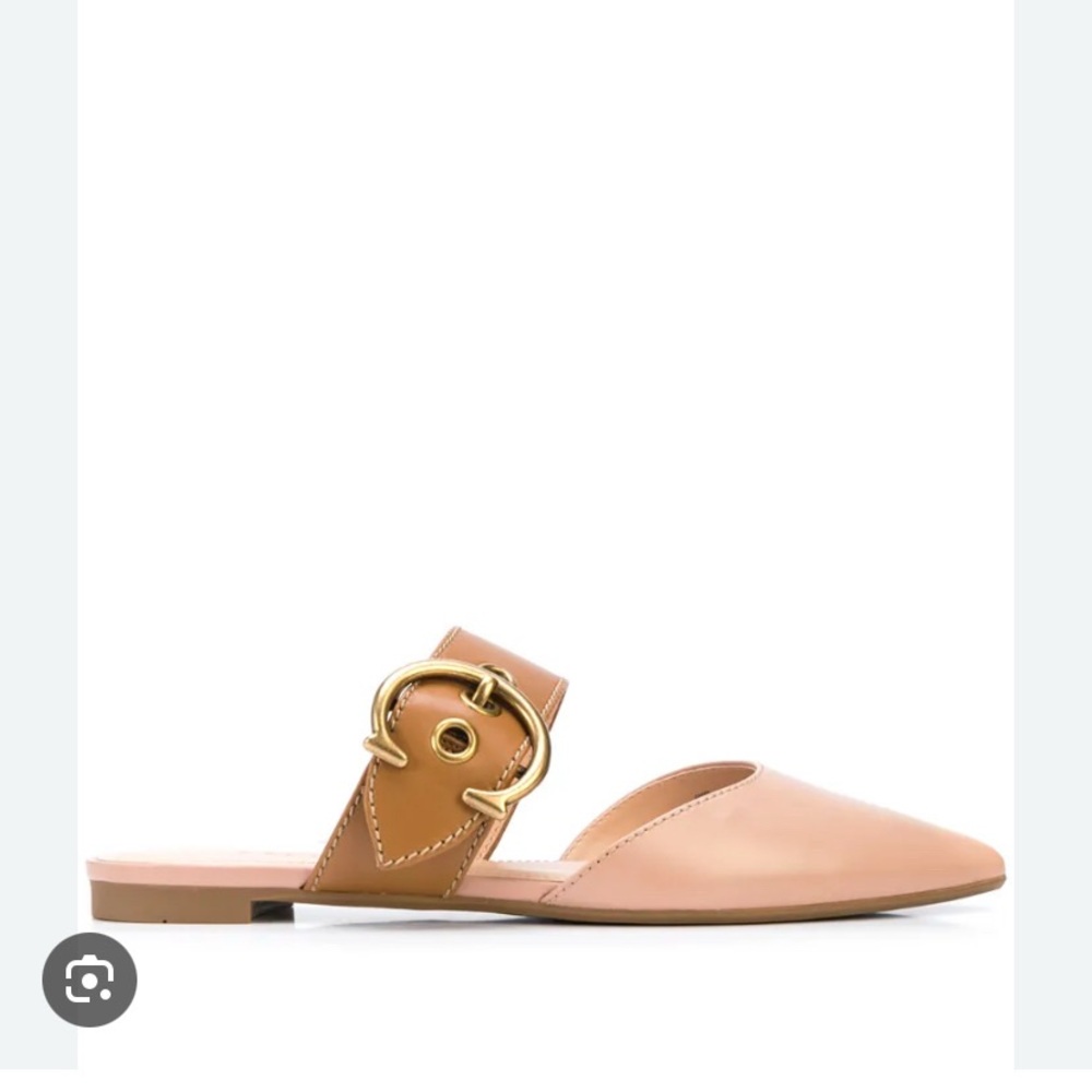 Coach Verona Mules, Size 8.5, Blush & Tan